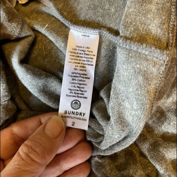 NEW SUNDRY ANTHROPOLOGIE Leopard Print Drawstring Gray Joggers.Size 2= M - Picture 9 of 11